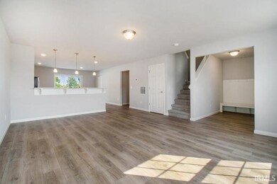 The large great room has an abundance of natural l