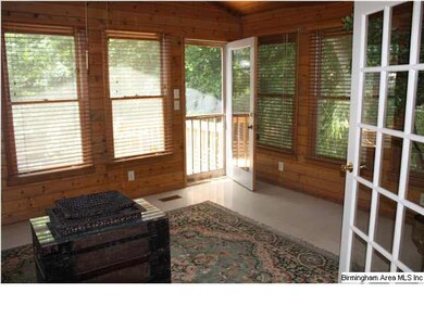 Large sunroom with french doors