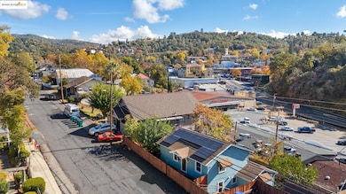 Aerial perspective of suburban area