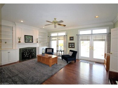 Family Room with hardwood Floor and Fireplace
