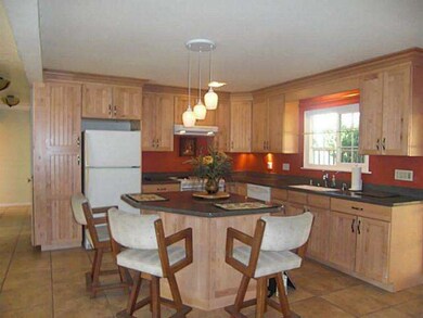 Kitchen with eating counter