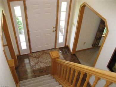 Note the sidelights and the angled doorways plus t