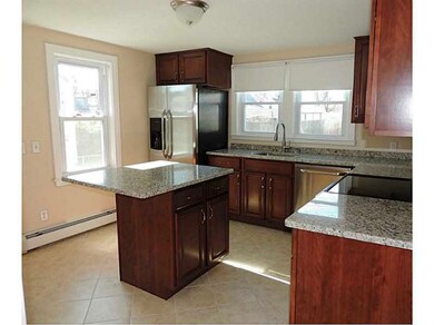 Kitchen. New granite counter top and kitchen islan