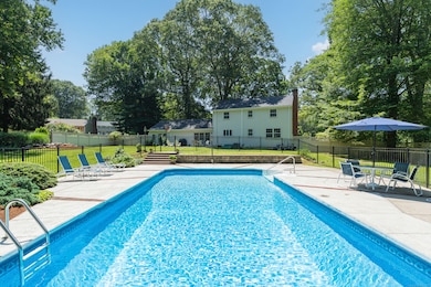 Inground pool with vinyl liner.