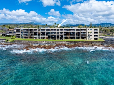 Kuhio Shores #413 features top floor unobstructed ocean and coastline views of three renowned surf breaks - PKs, Centers and Acid Drops. Elevator access.