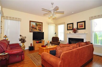 Living area with a gas fire place.