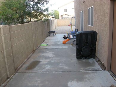 Concrete behind RV gate.