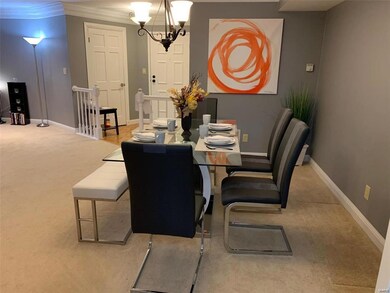 Formal dinning room in open floor plan with beauti
