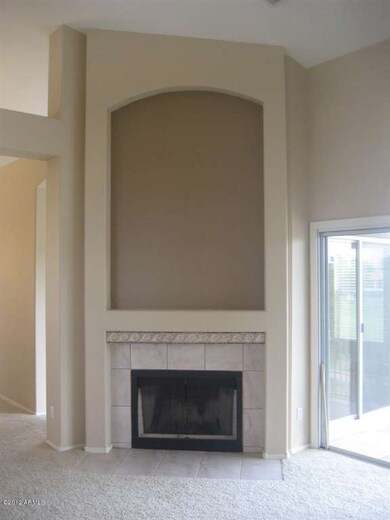 Woodburning fireplace in living room