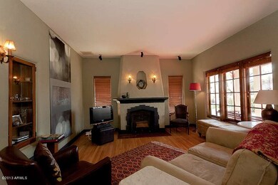 Living room with fireplace