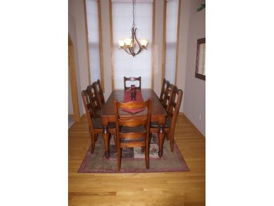 The formal dining room provides enough space to ga