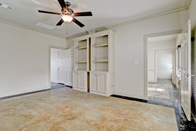 Living room with built ins