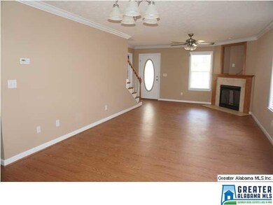 Large open living room to kitchen