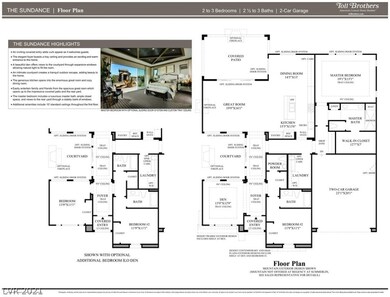 Sundance Floor Plan - 2,225 sq.ft / 2 Bed/ 2.5 Bat