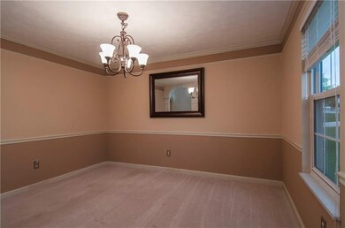 Dining room with chair rail.