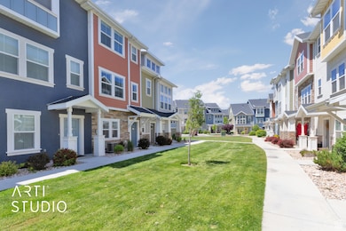 Surrounding community with a residential view and a yard