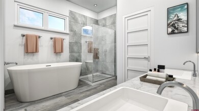 Primary bathroom rendering