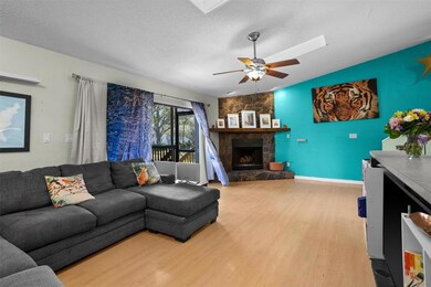 Open living, dining, and kitchen