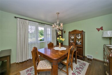 Dining room also boasts a large beautiful window,