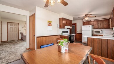 Carpeted dining space
