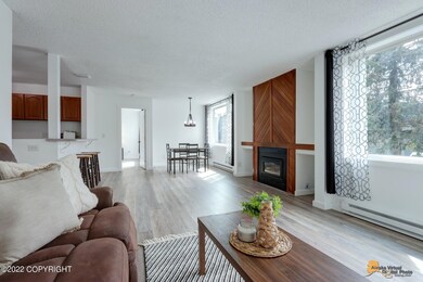 Living room into dining area