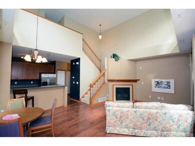 Loft over looks living room
