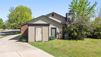 View of outbuilding featuring central air conditio