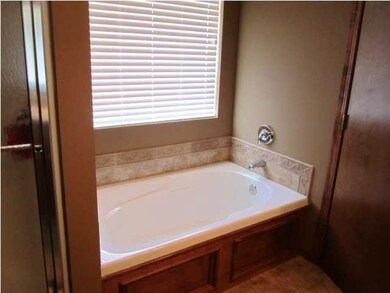 Great soaker tub with large window, and separate s