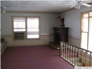 Family room has ventless fireplace