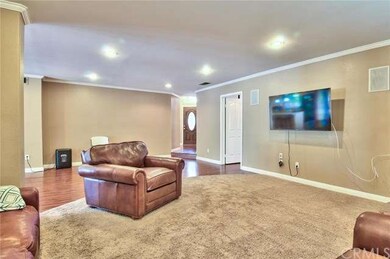 The family room room features surround sound speak