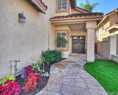 Flagstone Pavers wind their way to the front doubl