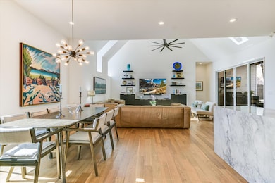 Dining room featuring recessed lighting, a notabl