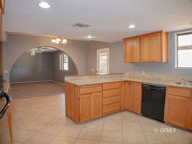 Kitchen to dining area and family room