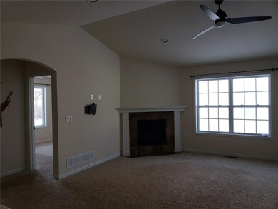 Great Room with side view of entrance to Bedroom