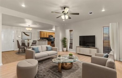 Virtually staged living room