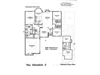 OPEN Plan - Great for entertaining and family living.  Large 6 foot Kitchen Island.  Formal Dining or Office. 5 Bedroom , 3 Full Baths. 3 Bed Down. Hardwood in Great Room, Dining Foyer & Hall to master.  Tile in Kitchen, Breakfast, Utility & all Bath