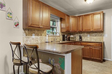 The breakfast bar adds an additional area to dine.