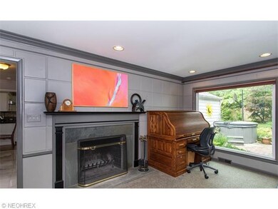 Family Room Wood Burning Fireplace