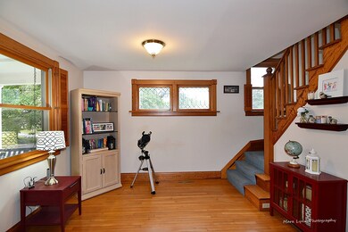 Large foyer with original leaded glass