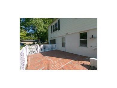 Side brick patio.