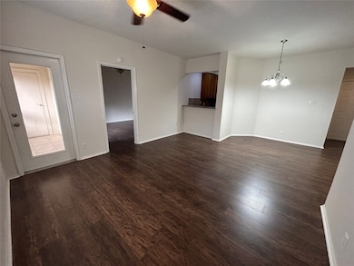 Spacious living and dining area. the condo walls a