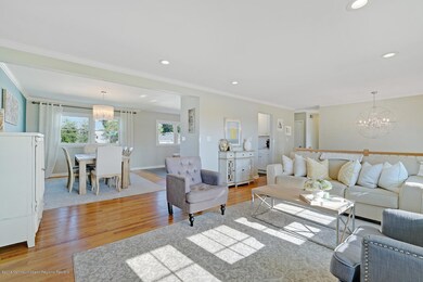 open concept living into dining