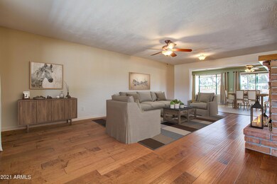 Living room staged