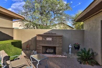 Front patio gas fireplace