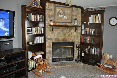 Nice brick fireplace in family room