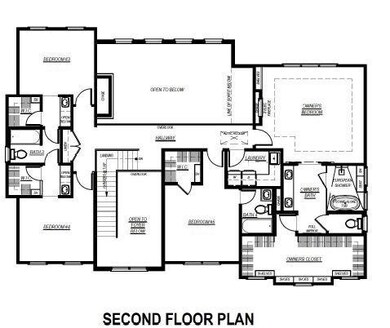 View of room layout, second floor