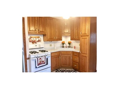 Kitchen remodeled in 1996!!  Custom hardwood cabinets with oak trim, double sink with Moen faucet, garbage disposal, pantry, gas stove, under counter lights and new plumbing & electric completed with remodeling in 1996.
