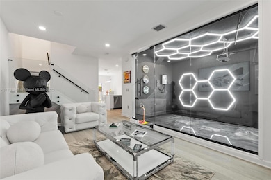 Living room from the door