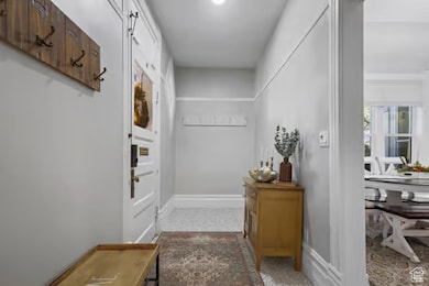 Corridor with baseboards