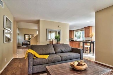 The family room is open to the kitchen